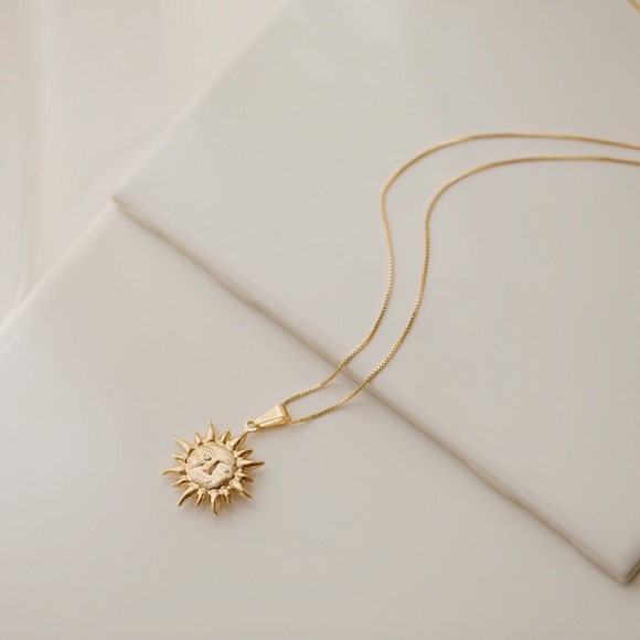 Ancient Sun Necklace | 18k Gold Filled - Picture 2 of 7
